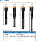 50w Aquarium Heater For 6-15 Gallon Fish Tank  Adjustable Submersible Heater