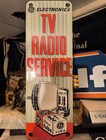 Vintage Rare Ge Radio Tv Dealer Porcelain Metal Sign Tube Repair Service Dealer 