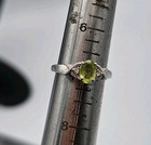 Sterling Silver Peridot Jewelry Set Necklace Earrings Ring Sz 7 925 August
