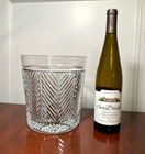 Rare Large Sized 8  Ralph Lauren Herringbone Glass Champagne Ice Bucket