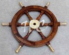 18 wooden Steering Boat Brass Vintage Treasures Maritime Nautical Ship Wheel New