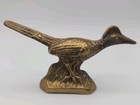 Vintage Solid Brass Roadrunner Figurine Bird Paperweight 3 75 