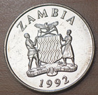 1992 Zambia 50 Ngwee Kafue Lechwe Unc 