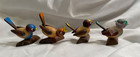 Unique Adorable Bridal Wooden Bird Name Card Holders - Vintage Set Of 4