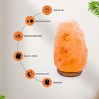 Himalayan Salt Lamp With Dimmer Switch - All Natural And Handcrafted With Wooden