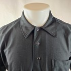 Vintage Haband Shirt Mens Medium Black Casual Joe Polo Banded Waist Breathable