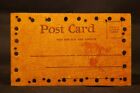 Antique Leather Postcard Circa 1905  We Stopped At The Club  Unused 