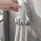 Toothbrush Holder Wall Mounted Clear Bathroom Storage Rack Organizer Pp New Usa