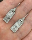 Art Deco Vintage Style 3 85ct Lab Created Diamond 14k White Gold Finish Earrings
