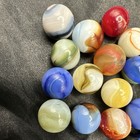 Assorted Lot Of 25 Vintage Glass Machine Made Toy Marbles Mixed Colors  207
