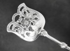 Vintage Highly Ornate Stainless Asparagus Tongs 6 1 2  Long