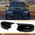 For 11-23 Chrysler 300 M Style Gloss Black Add-on Side Mirror Cover Cap Overlay