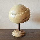 Beret Millinery Hat Block Vintage Wooden Supplies Form Antique Mold Wood Shape