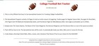 College Football Bet Tracker  Excel Spreadsheet Pc Or Android Bogo See Descript 