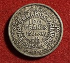 Morocco 100 Francs 1953 Silver Coin Y 52 T10999