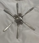 6 Vintage 1847 Rogers Bros  Ambassador Silverplate 7 1 2    Dinner Forks