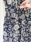Vintage 1930s 40s Sheer Floral Shirtdress - Sz M l