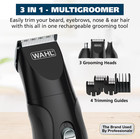 Wahl All In One Rechargeable Beard  Mustache  Detail Trimmer For Men  Black