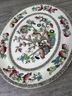 Johnson Bros Indian Tree Oval Platter Vintage Serving Plate England Chipped