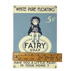 Vintage Sign Fairy Soap Metal Advertising Porcelain Enamel 10 X 7 Reproduction