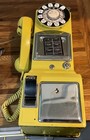 Vintage Yellow      Bell Systems   Western Electric Rotary 3 Coin Pay Phone