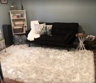 Memory Foam Futon  black Faux Suede    Multi Adjustable