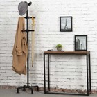 65-inch Industrial Black Metal Pipe 12-hook Coat Stand W  Metal Pipe