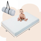 Crib Mattress Memory Foam Pad Toddler Bed Waterproof Removable Cover 38 x 26 