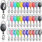 80 Pcs Retractable Badge Holders With Clip  Colorful Id Card Reels For Office Us