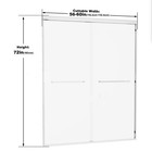 Brushed Nickel Sliding Shower Door 60  x 72  easy To Install Walk In Shower Door