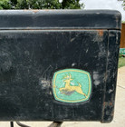 Vintage John Deere Tractor Black Metal Tool Box W  Tray - Circa 1956-68