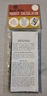 Vintage 1960s Magic Brain Pocket Mechanical Addiator Calculator - Factory Sealed
