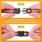 Reflective Breakaway Cat Collar With Bell Adjustable Safety Collar Kitten Pet Us