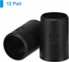24pcs Black Wire Shelf Clips     Shelf Lock Clips For 1 Inch Pipe Shelving     Durab