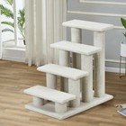24  4-step Pet Stairs Carpeted Ladder Ramp 8 Scratching Post Cat Tree Climber
