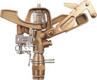 Brass Impact Sprinkler Head Dual Nozzle 3 4 In Mpt Adjustable Circle Lawn Garden