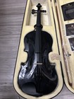 Mendini By Cecilio 4 4 Full Size Beginner Black Violin Kit Brand New