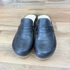 Dansko Women Size 9 5-10 40 Bel Slip On Clog Shoes Black Leather Mule