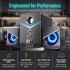 Usb Computer Speakers System Stereo Bass Subwoofer Led For Desktop Laptop Pc