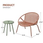 Werph 3 Pieces Outdoor Furniture With Bistro Table And Patio Chairs Set Of 2