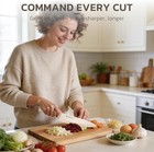 Astercook 15-pc Cream White Knife Set W sharpener Block  Dishwasher Safe