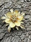 Hroar Prydz Pink Flower Brooch Sterling Silver Enamel Norway Norwegian Vtg 844