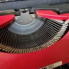 Olivetti Valentine 110 Red  Bucket Typewriter Vintage Retro W  Case Antique