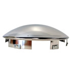 Fortpro Semi Truck Chrome Steel Front Dome Style Hub Cap - 8 5  Id   6 Notch Cut