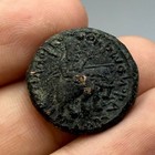 Genuine Ancient Central Asian Kushan Empire Bronze Buddha Coin