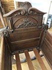 Antique Wood Rocking Baby Cradle