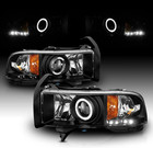 For Dodge Ram 1500 2500 3500 Pickup Dual Led Halos Projector Chrome Replacement 