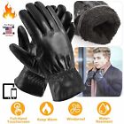 Pu Leather Full Finger Thermal Windproof Touch Screen Gloves Winter Warm Gloves