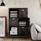 Metal Locker Storage Cabinet bedroom Clothes Storage Cabinet With 6 Shelves door