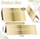 Reserved Table Sign For Weddings  Restaurants  Events - Gold Acrylic Sign 20pc